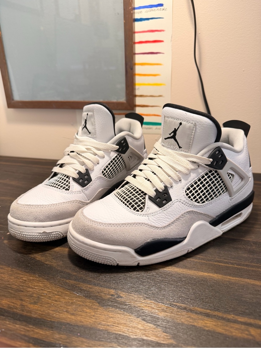 Jordan Kids White and Black Retro Basketball Sneakers